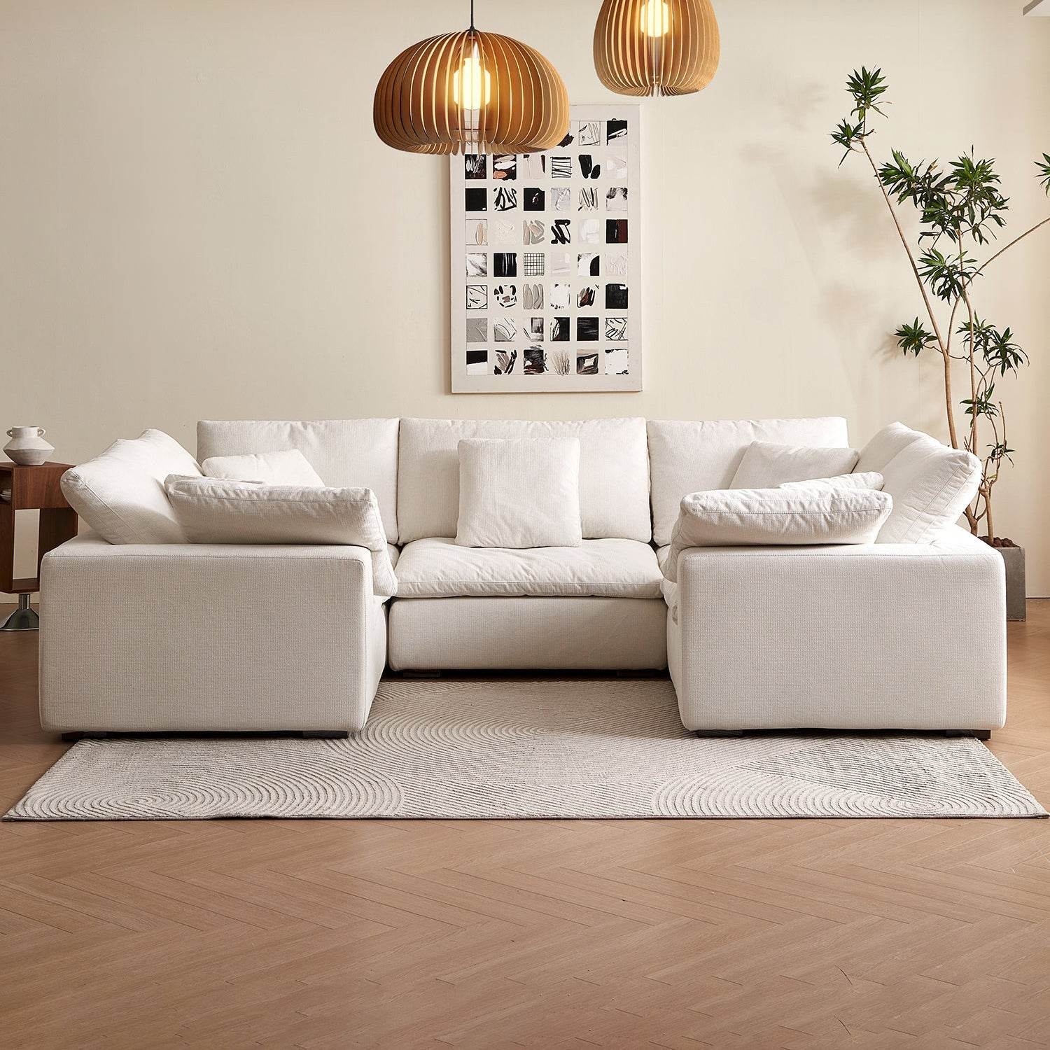 Malibu Cloud U Closed Sectional - Valyouweho