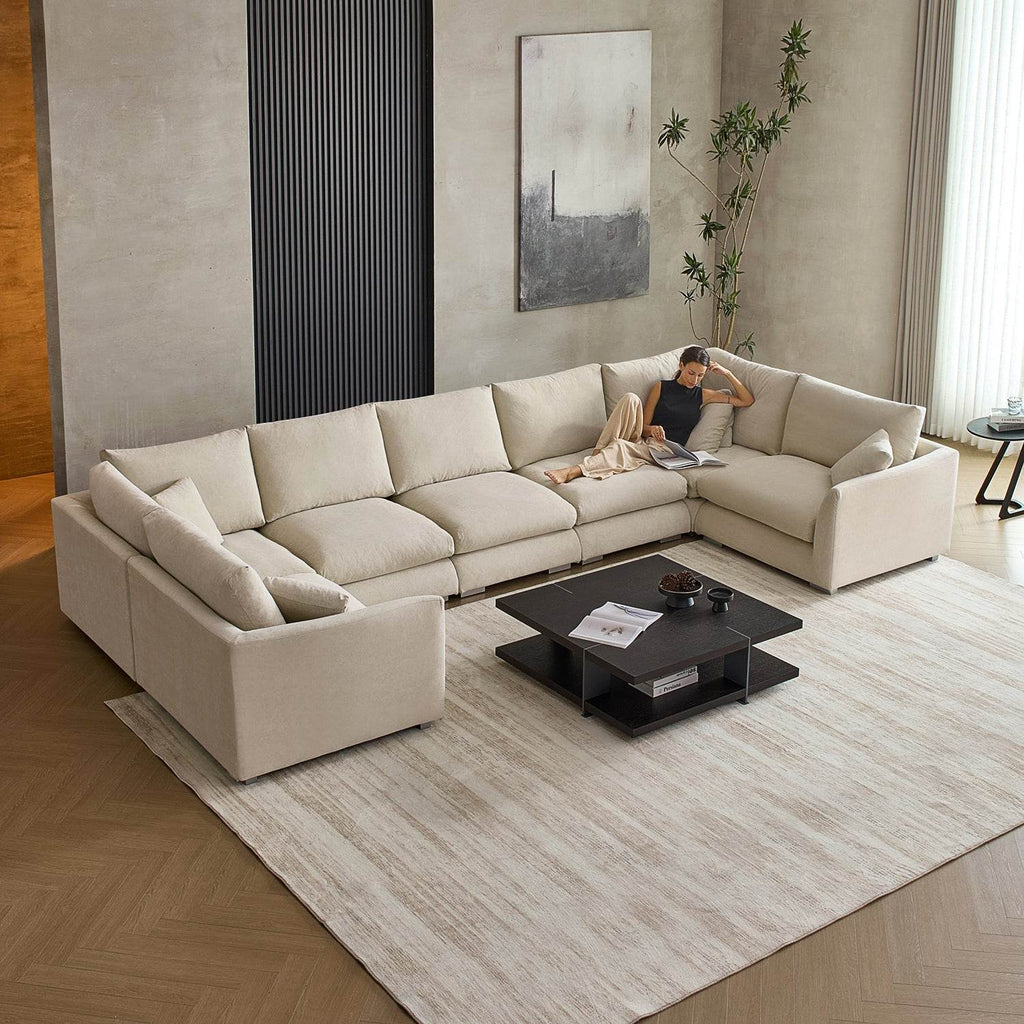 Feathers U-Sectional - Valyouweho