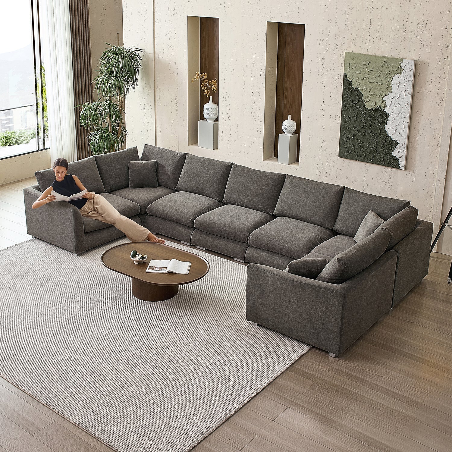 Feathers U-Sectional