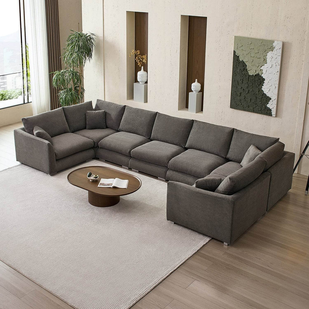 Feathers U-Sectional - Valyouweho