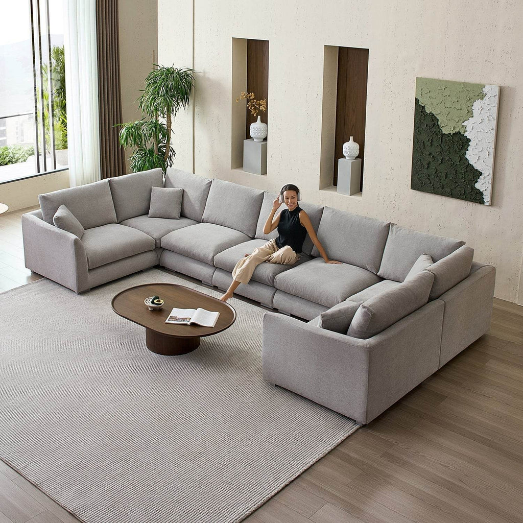 Feathers U-Sectional - Valyouweho