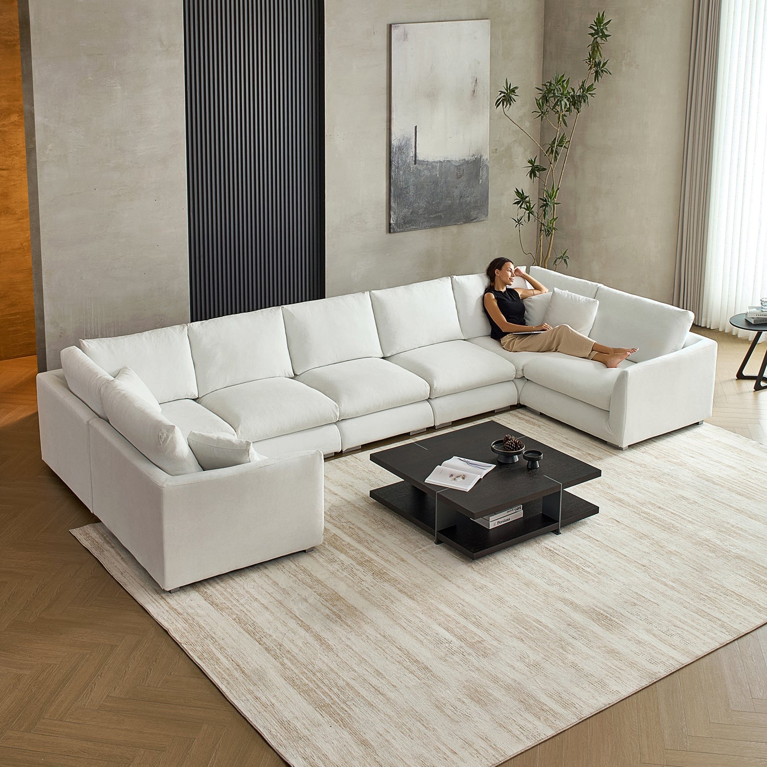 Feathers U-Sectional