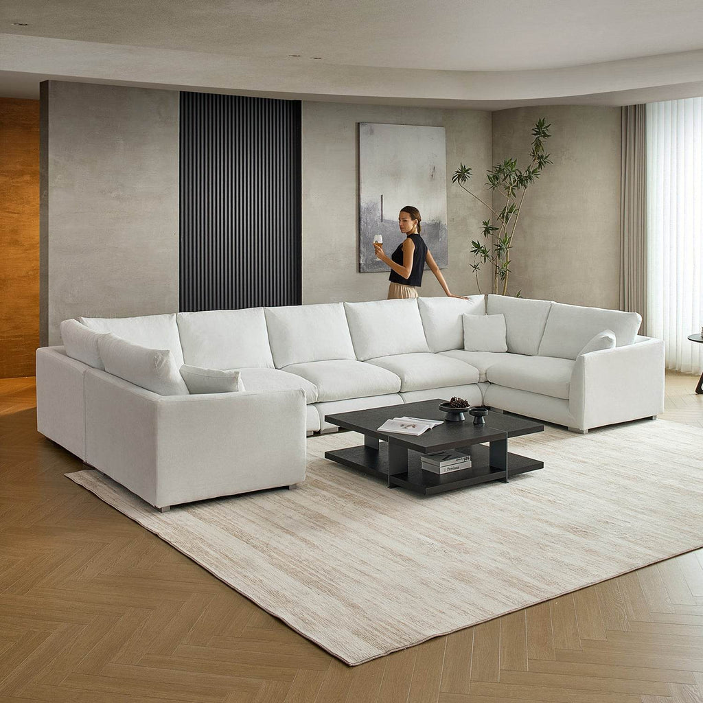 Feathers U-Sectional - Valyouweho