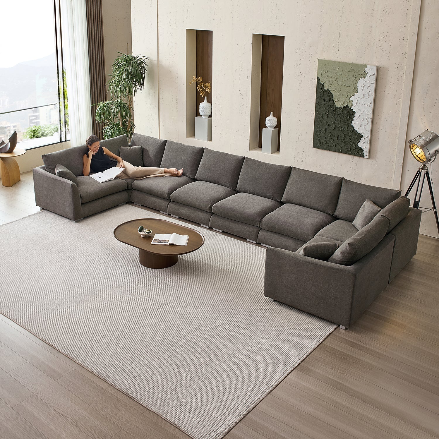 Feathers U-Sectional