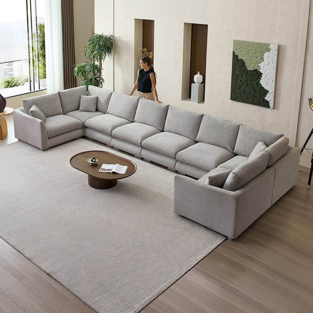 Feathers U-Sectional - Valyouweho