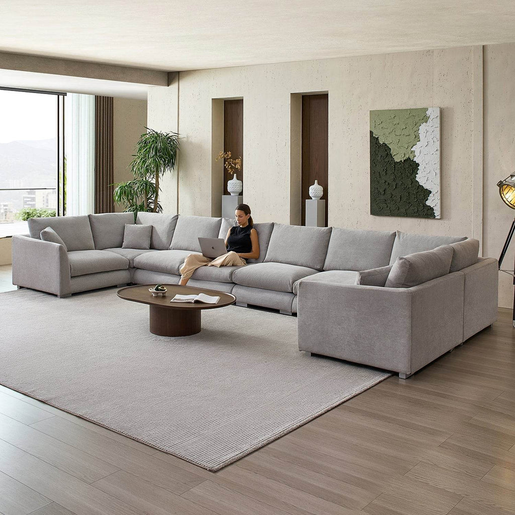Feathers U-Sectional - Valyouweho