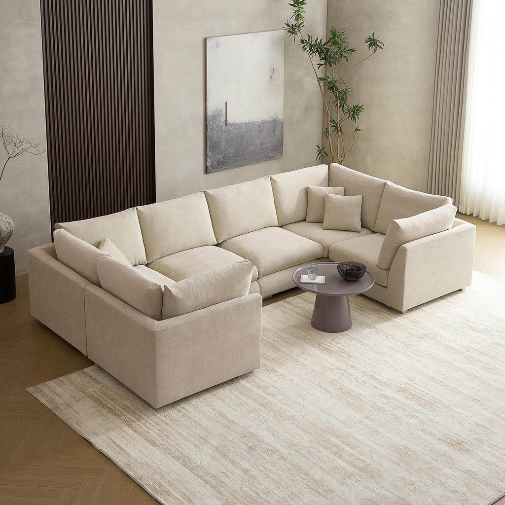 Feathers U-Sectional - Valyouweho