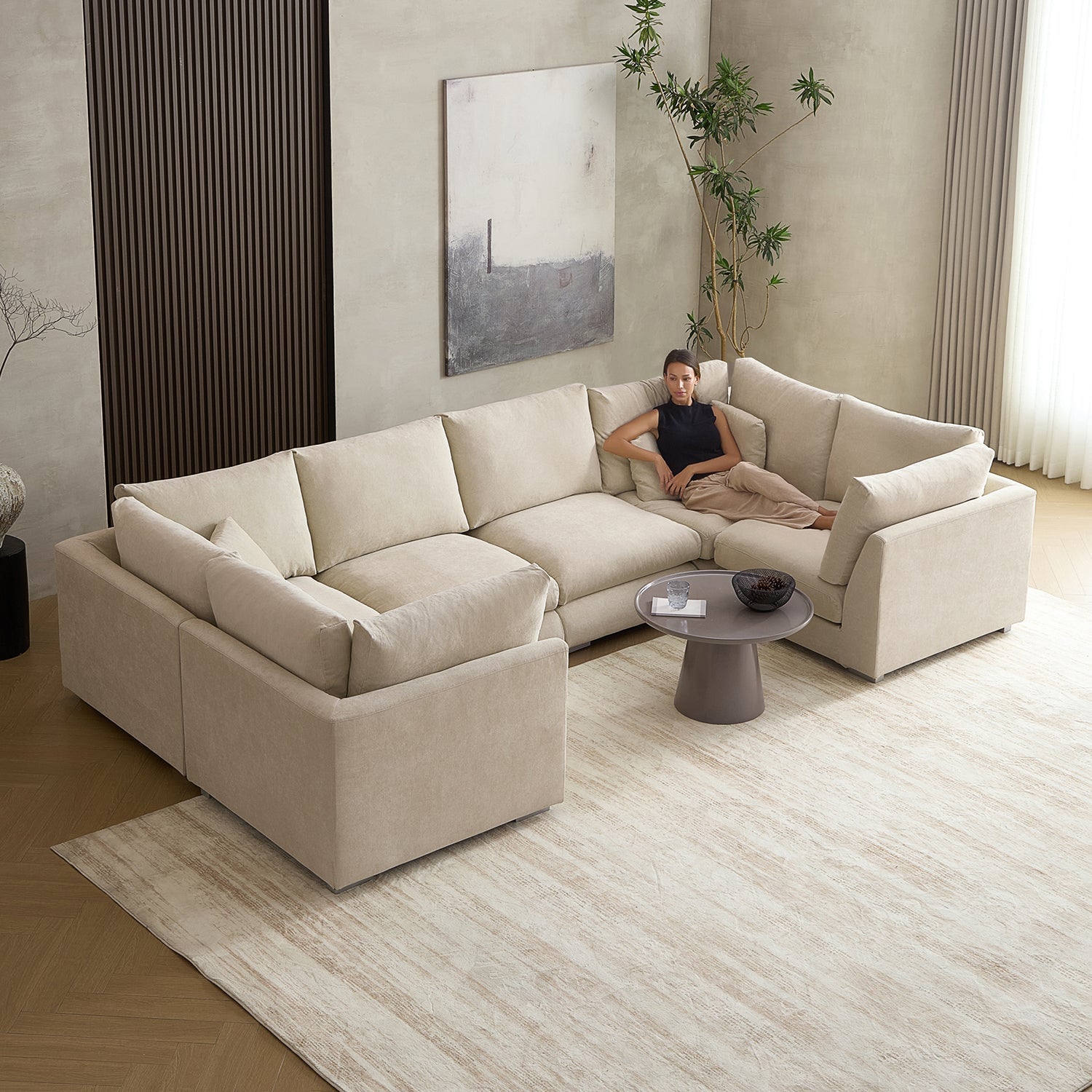 Feathers U-Sectional