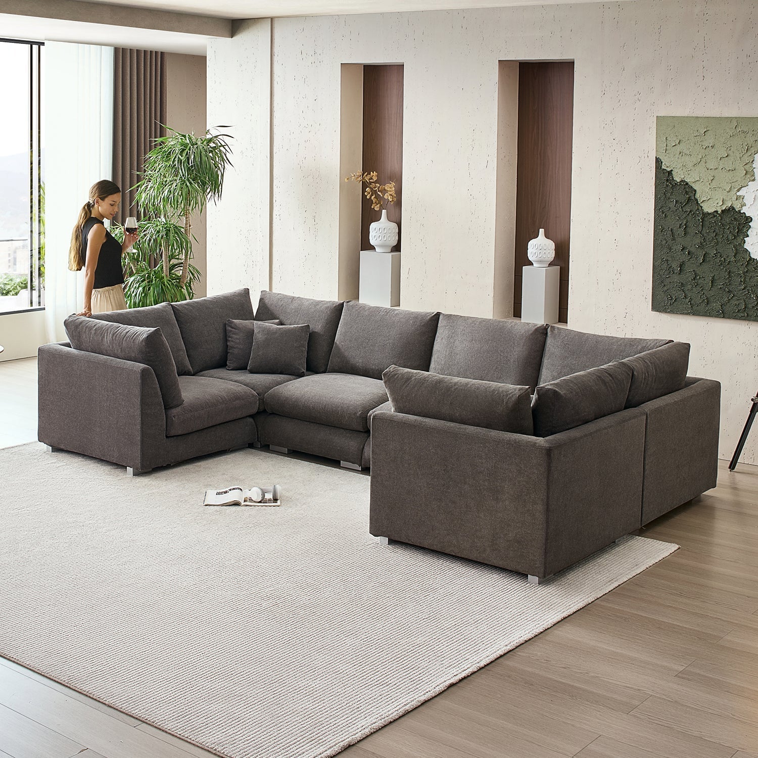 Feathers U-Sectional
