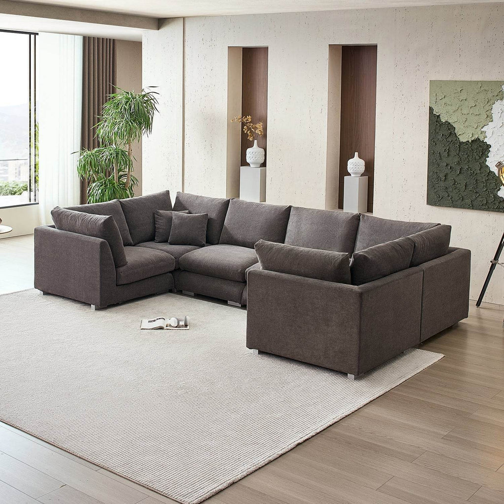 Feathers U-Sectional - Valyouweho