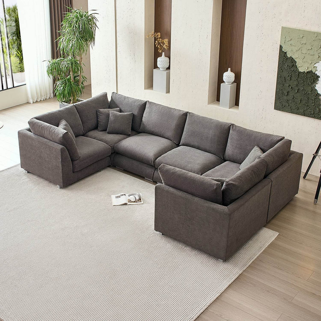 Feathers U-Sectional - Valyouweho