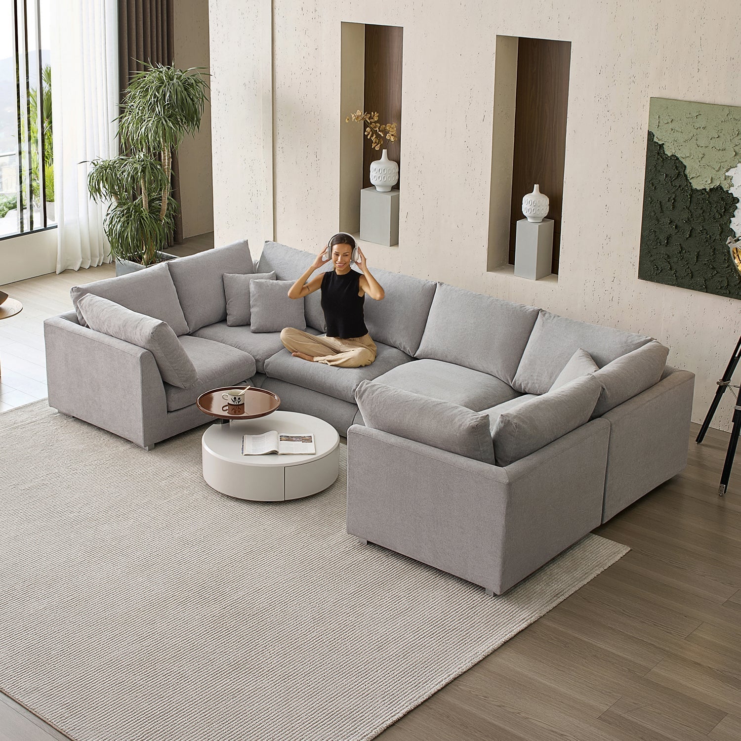 Feathers U-Sectional