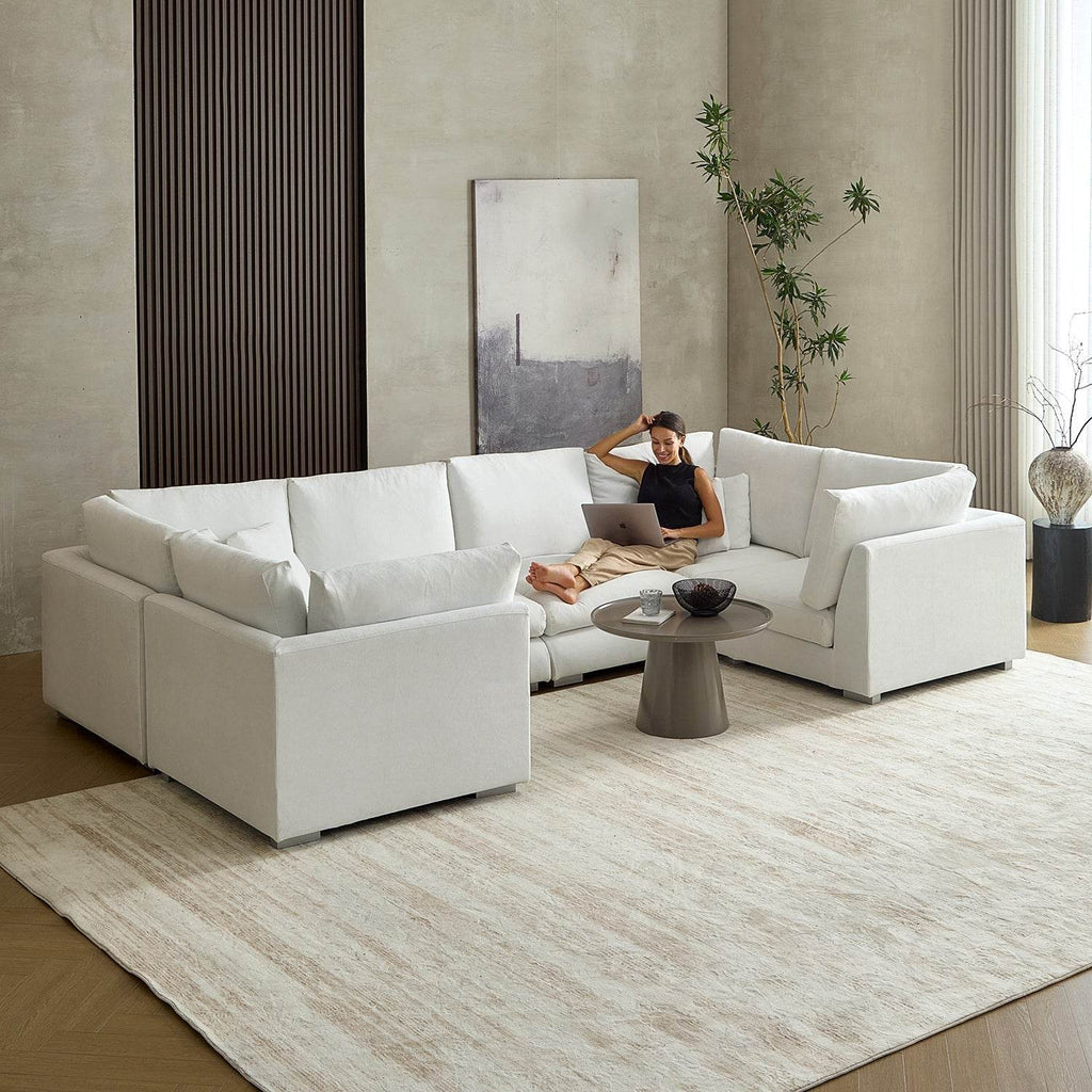 Feathers U-Sectional - Valyouweho