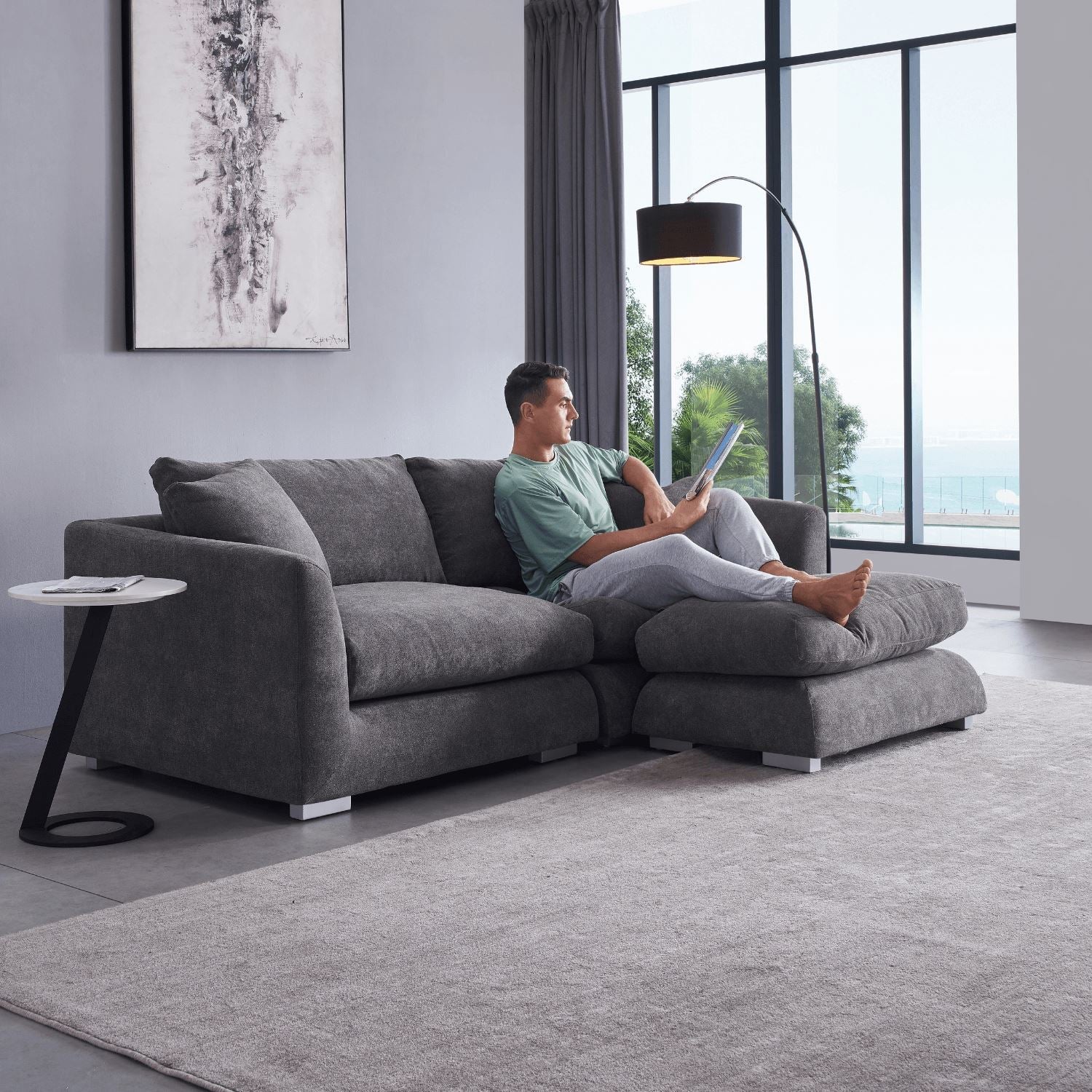 Feathers Sofa + Ottoman - Valyou