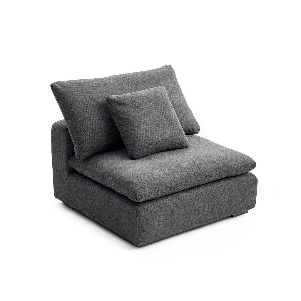 Malibu Cloud Couch Armless Modular Seat - Valyouweho