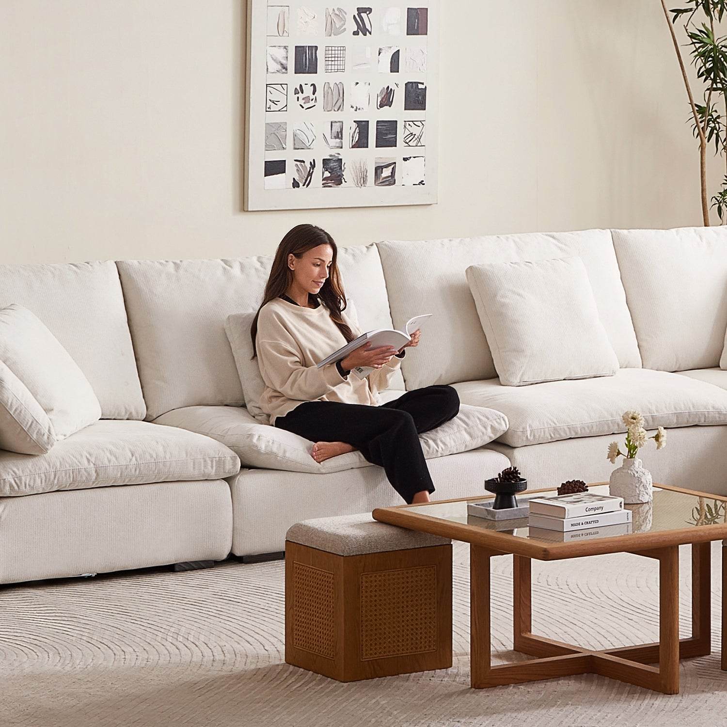 Malibu Cloud L Sectional - Valyouweho