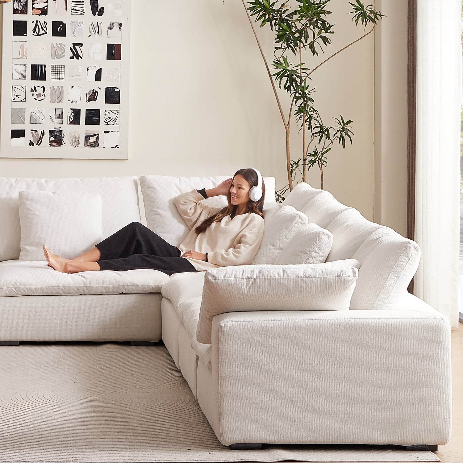 Malibu Cloud L Sectional - Valyouweho
