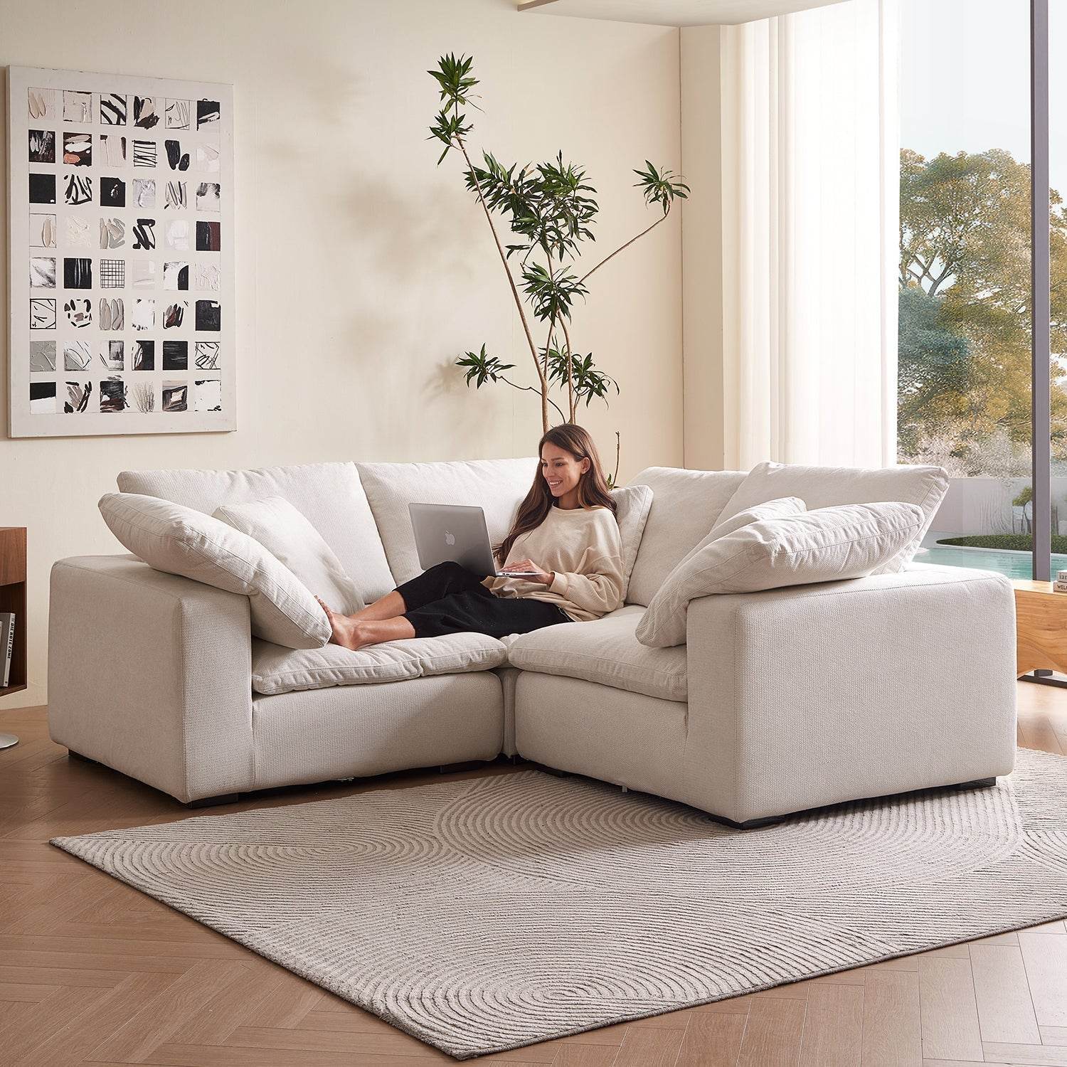 Malibu Cloud L Sectional - Valyouweho