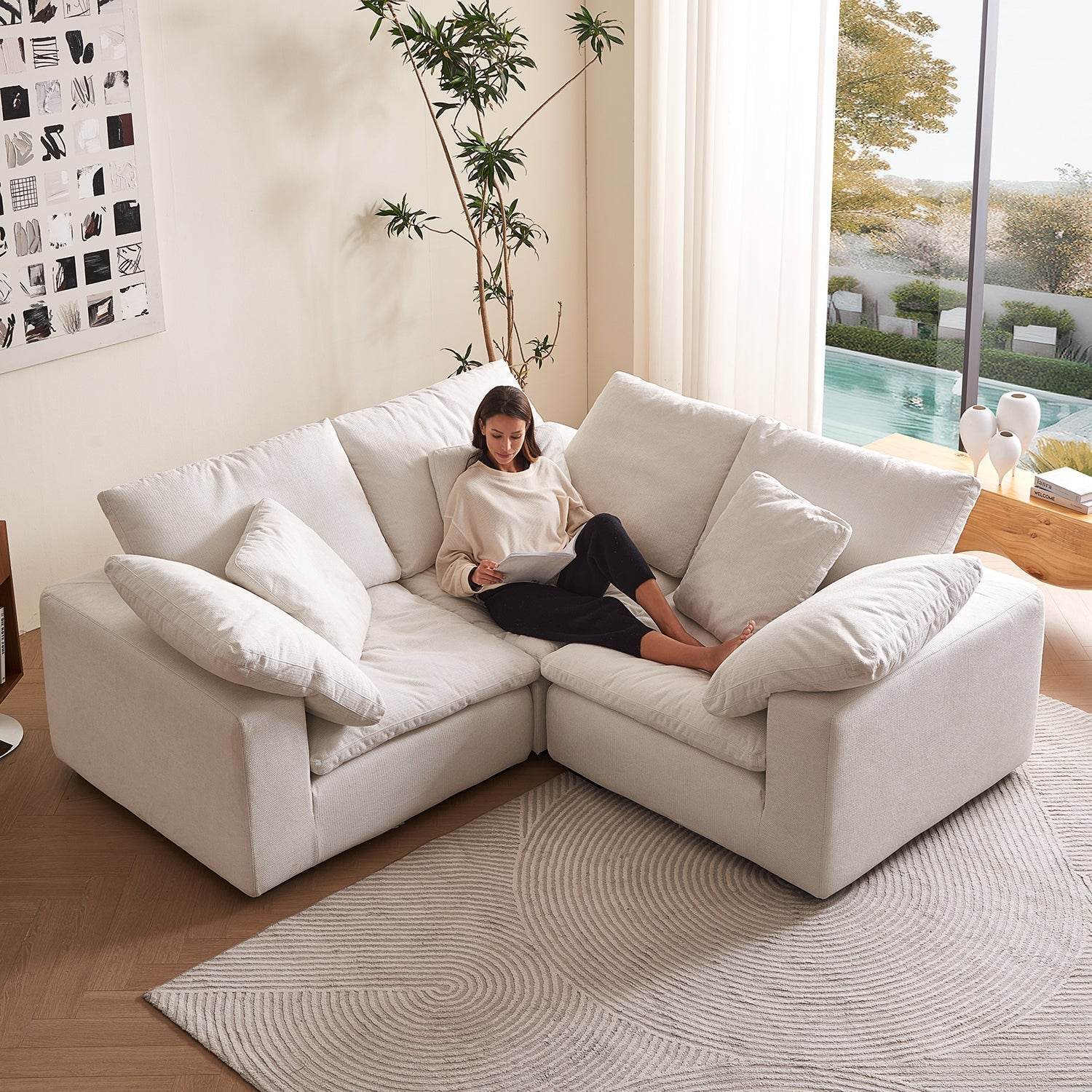 Malibu Cloud L Sectional - Valyouweho