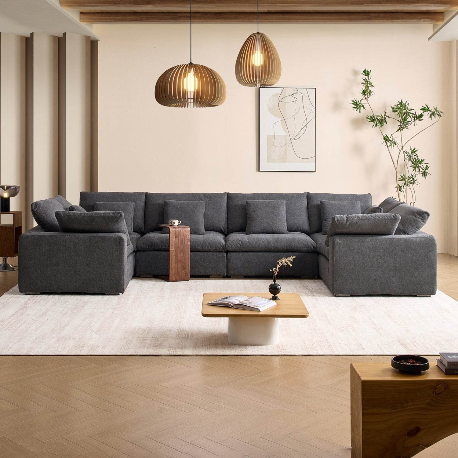 Malibu Cloud U Closed Sectional - Valyouweho