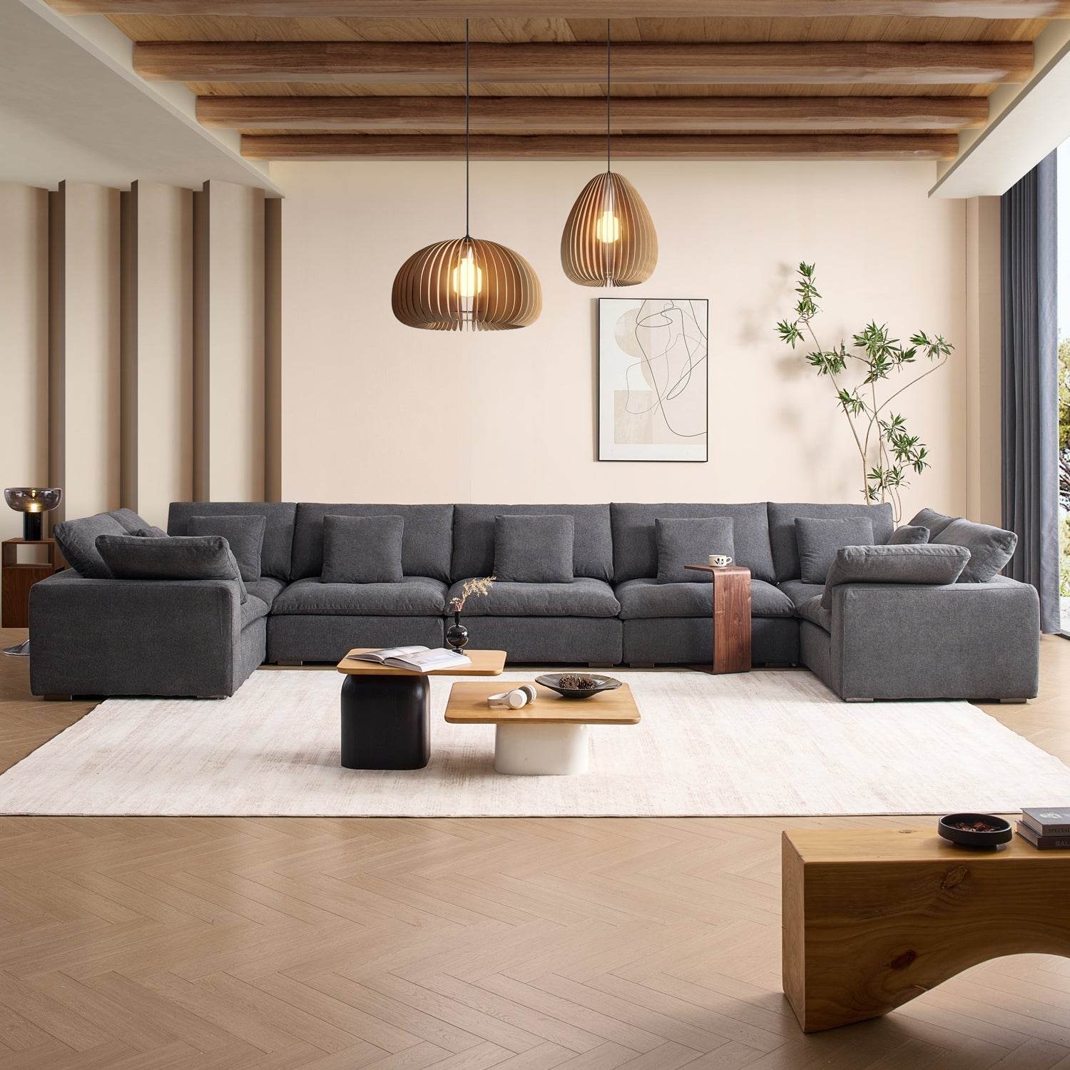 Malibu Cloud U Closed Sectional - Valyouweho