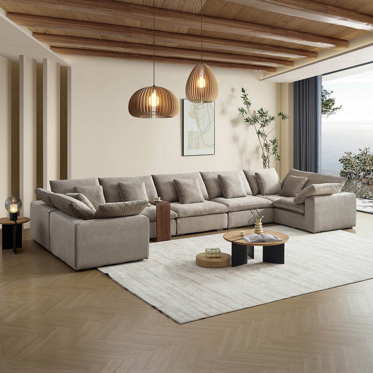 Malibu Cloud U Closed Sectional - Valyouweho