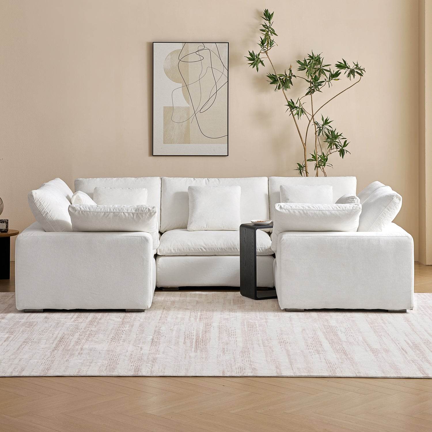 Malibu Cloud U Closed Sectional - Valyouweho