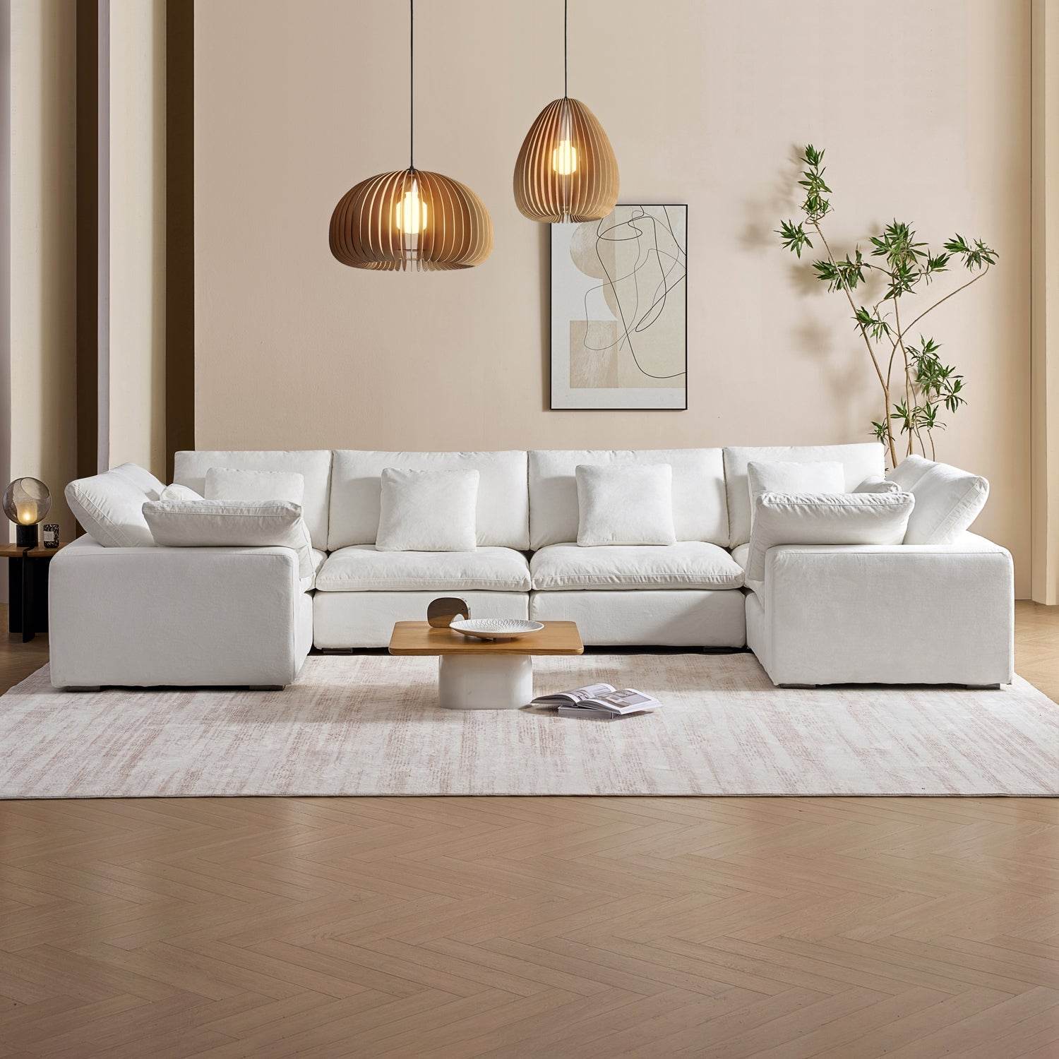 Malibu Cloud U Closed Sectional - Valyouweho