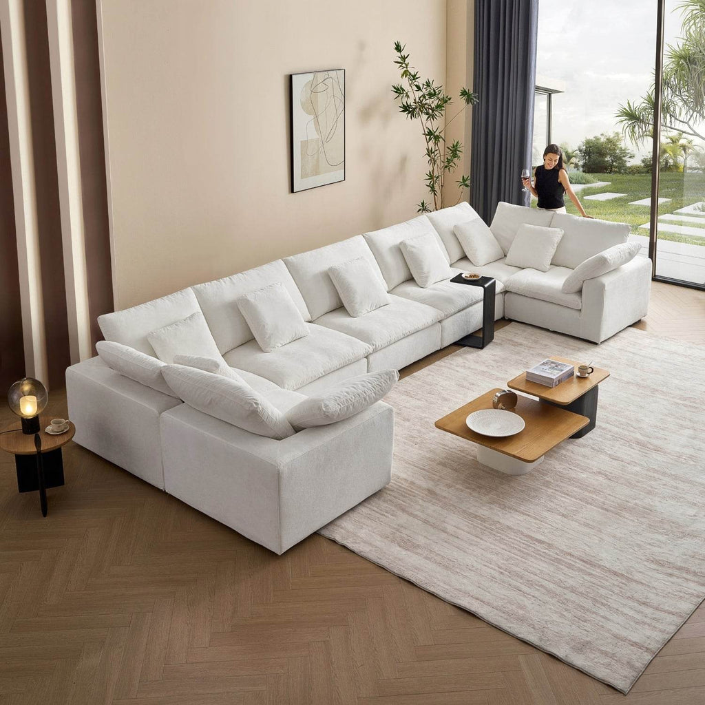 Malibu Cloud U Closed Sectional - Valyouweho