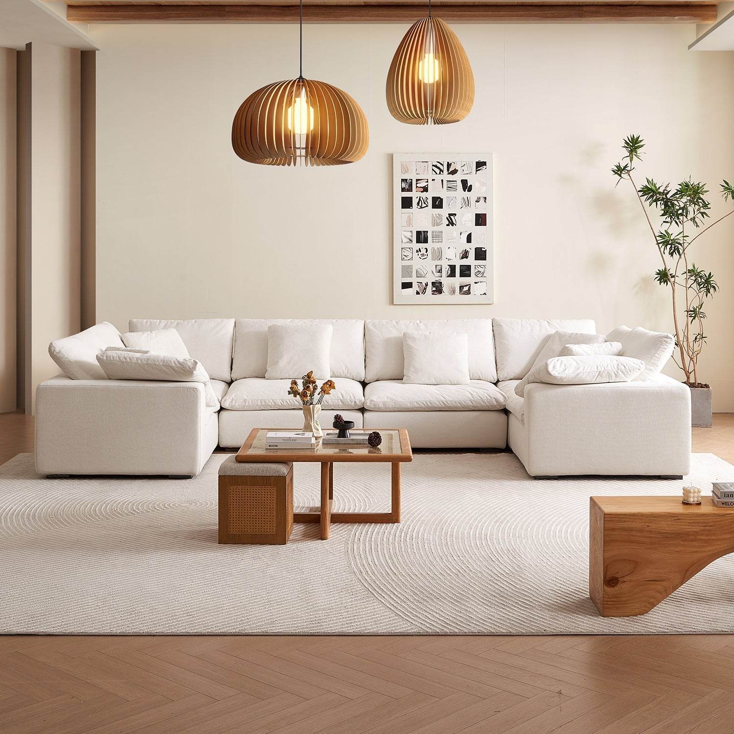 Malibu Cloud U Closed Sectional - Valyouweho