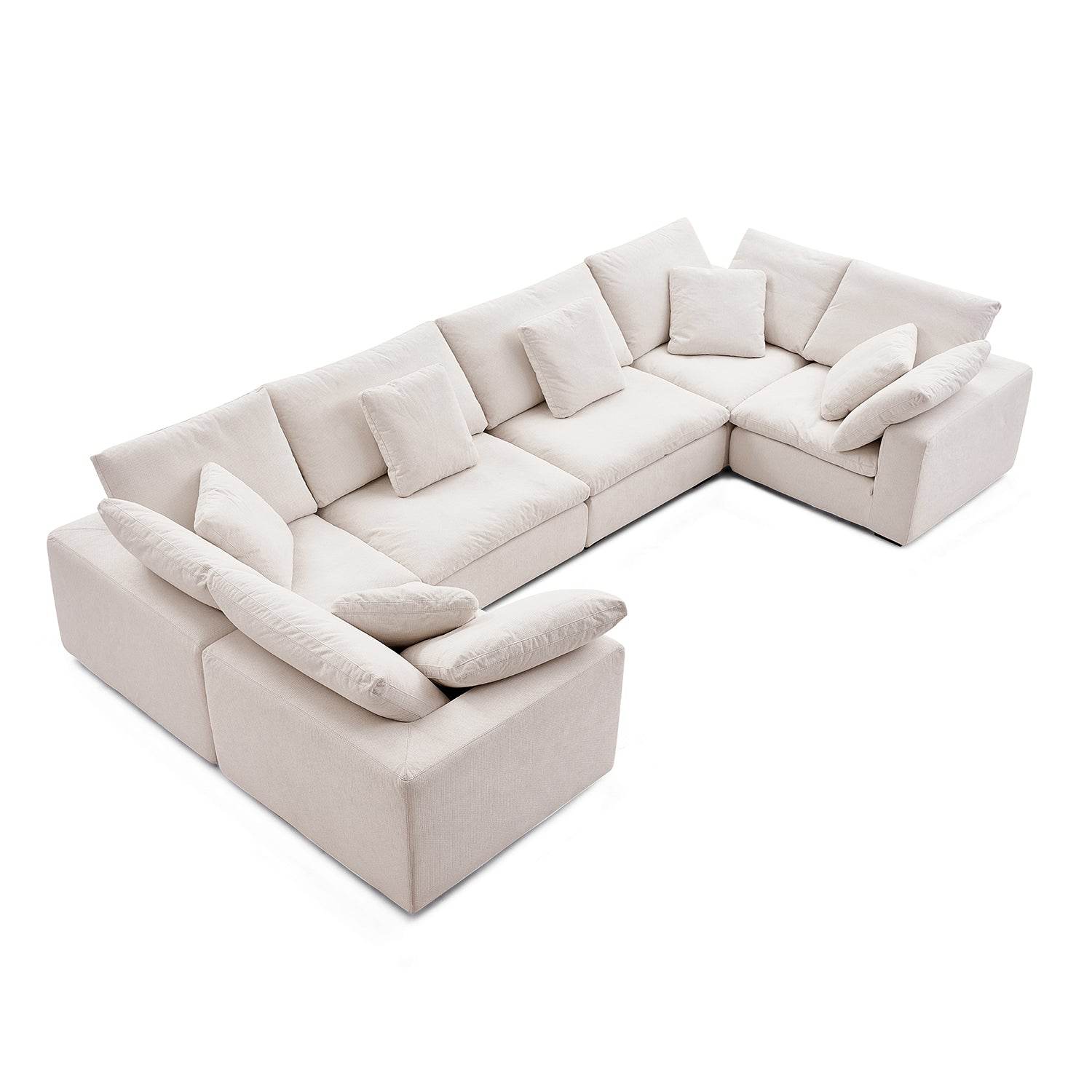 Malibu Cloud U Closed Sectional - Valyouweho