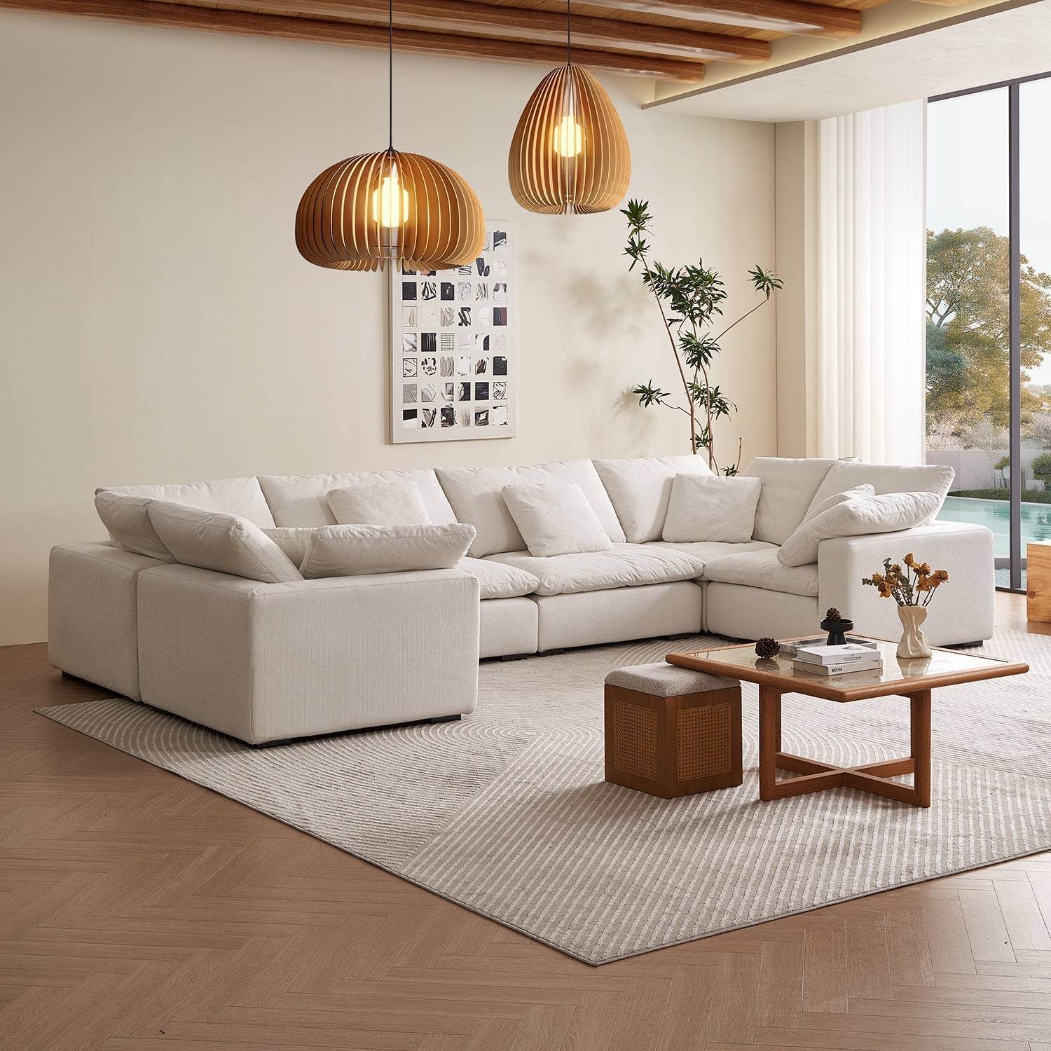 Malibu Cloud U Closed Sectional - Valyouweho