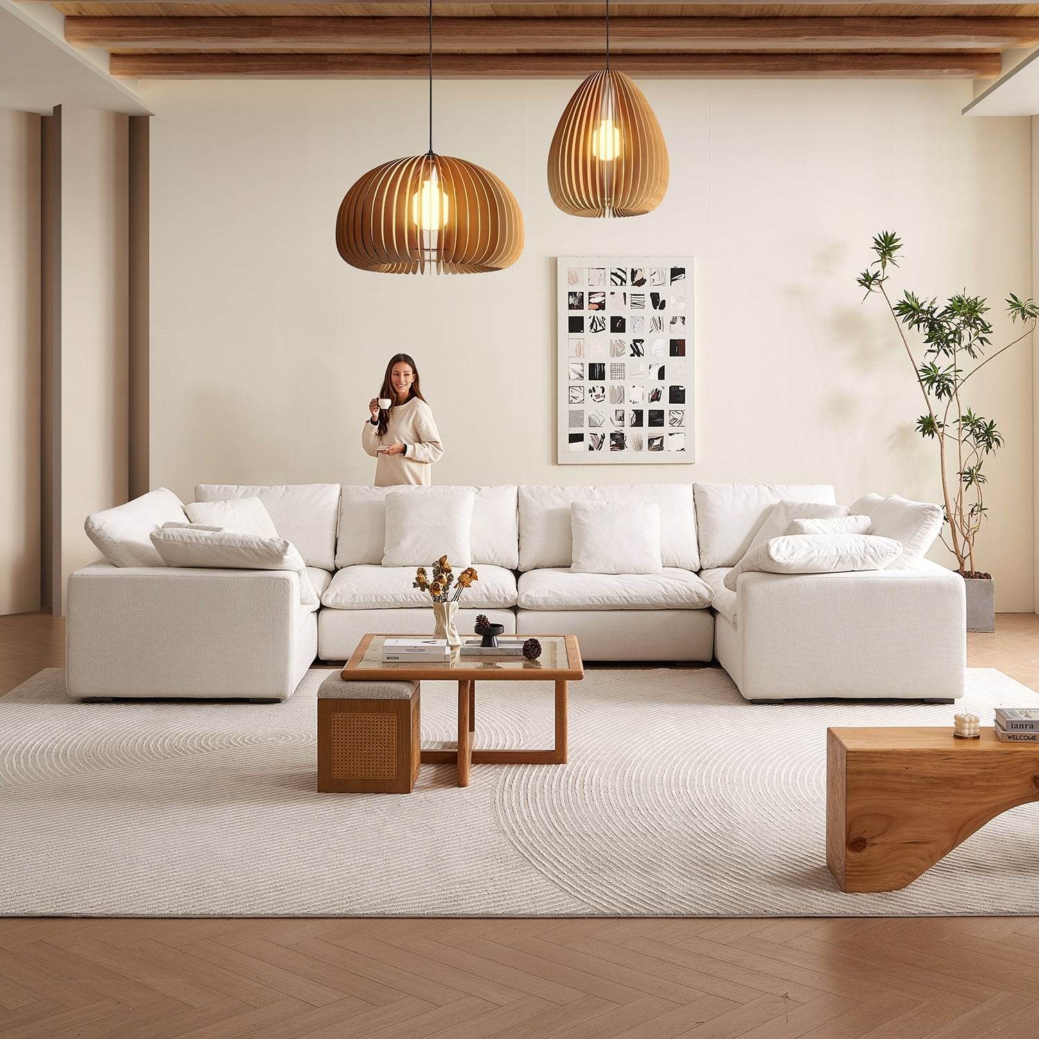 Malibu Cloud U Closed Sectional - Valyouweho