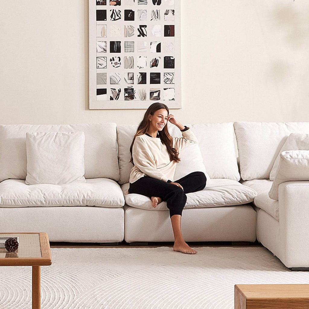 Malibu Cloud U Closed Sectional - Valyouweho