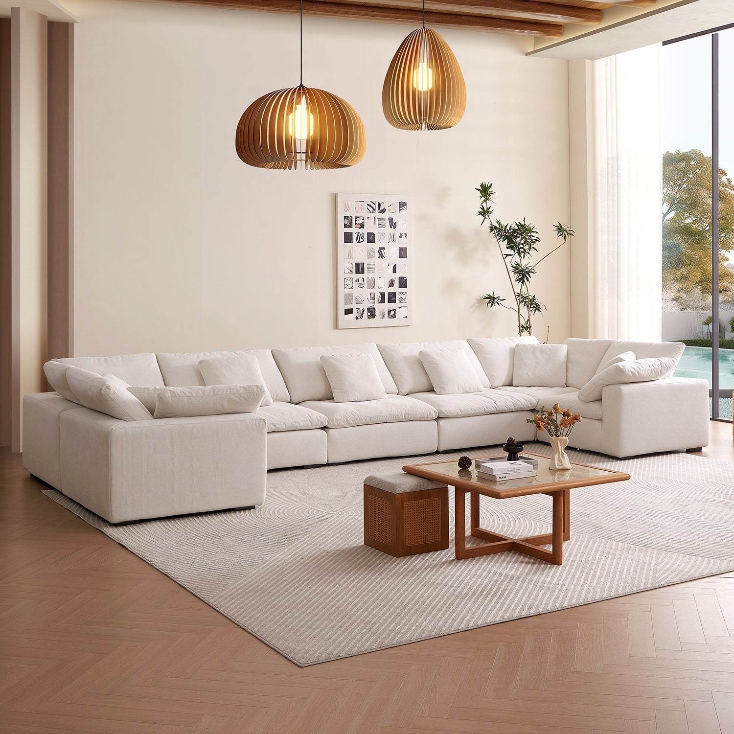Malibu Cloud U Closed Sectional - Valyouweho