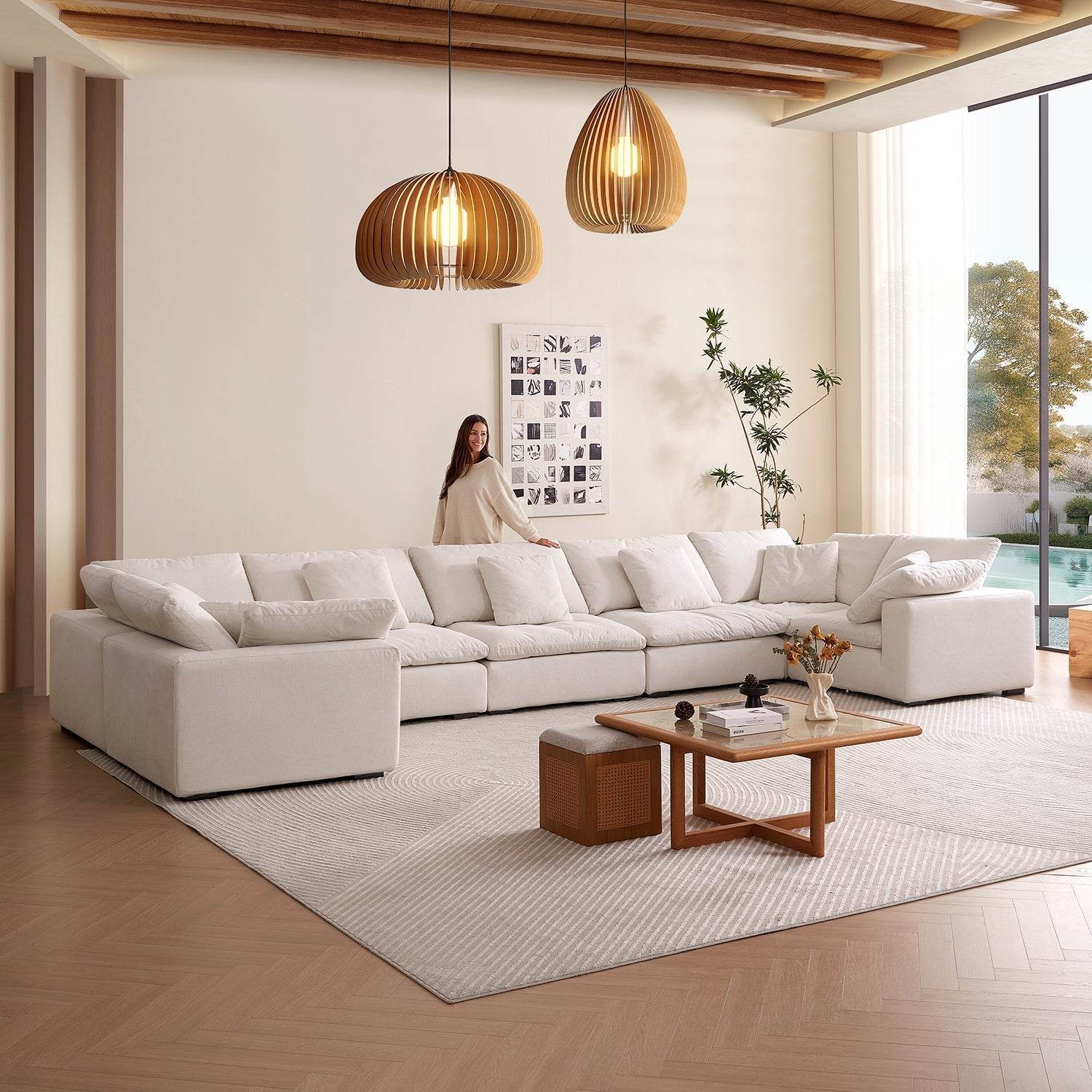 Malibu Cloud U Closed Sectional - Valyouweho