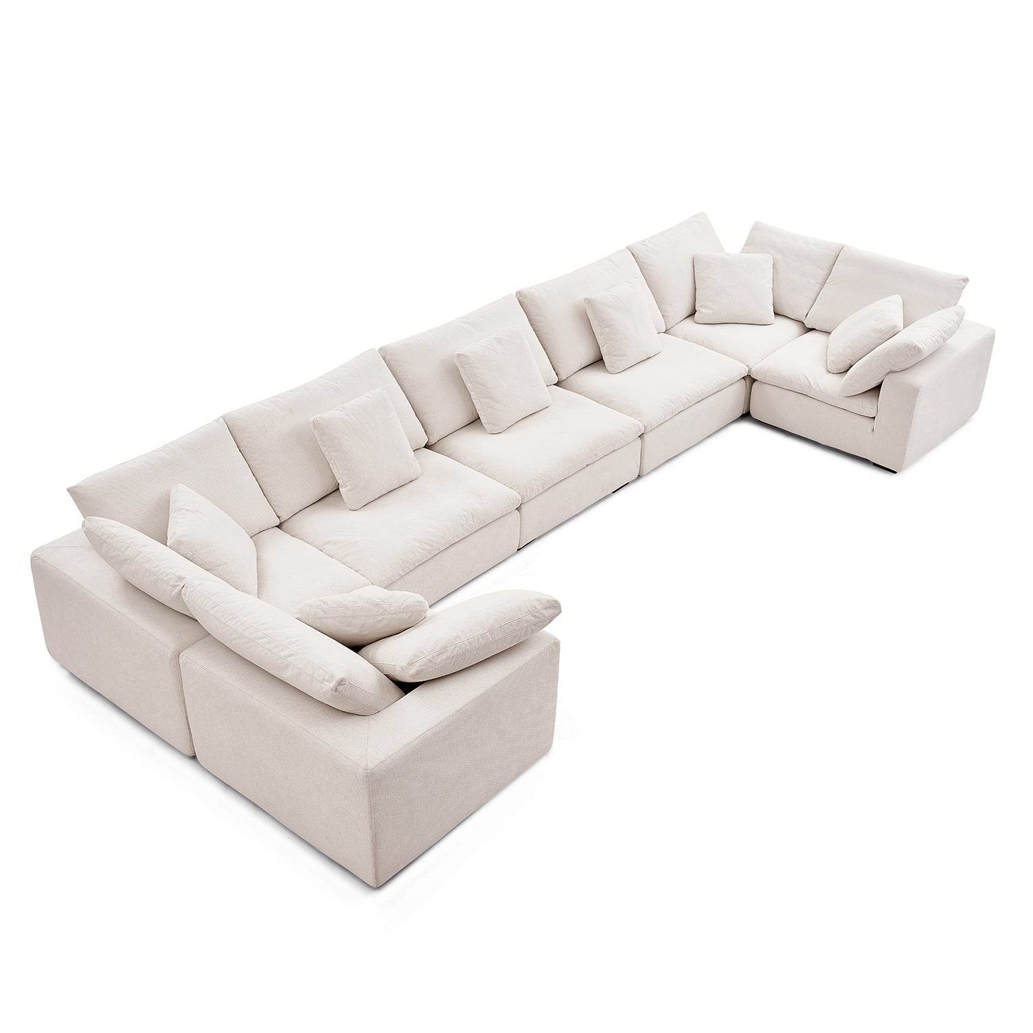 Malibu Cloud U Closed Sectional - Valyouweho
