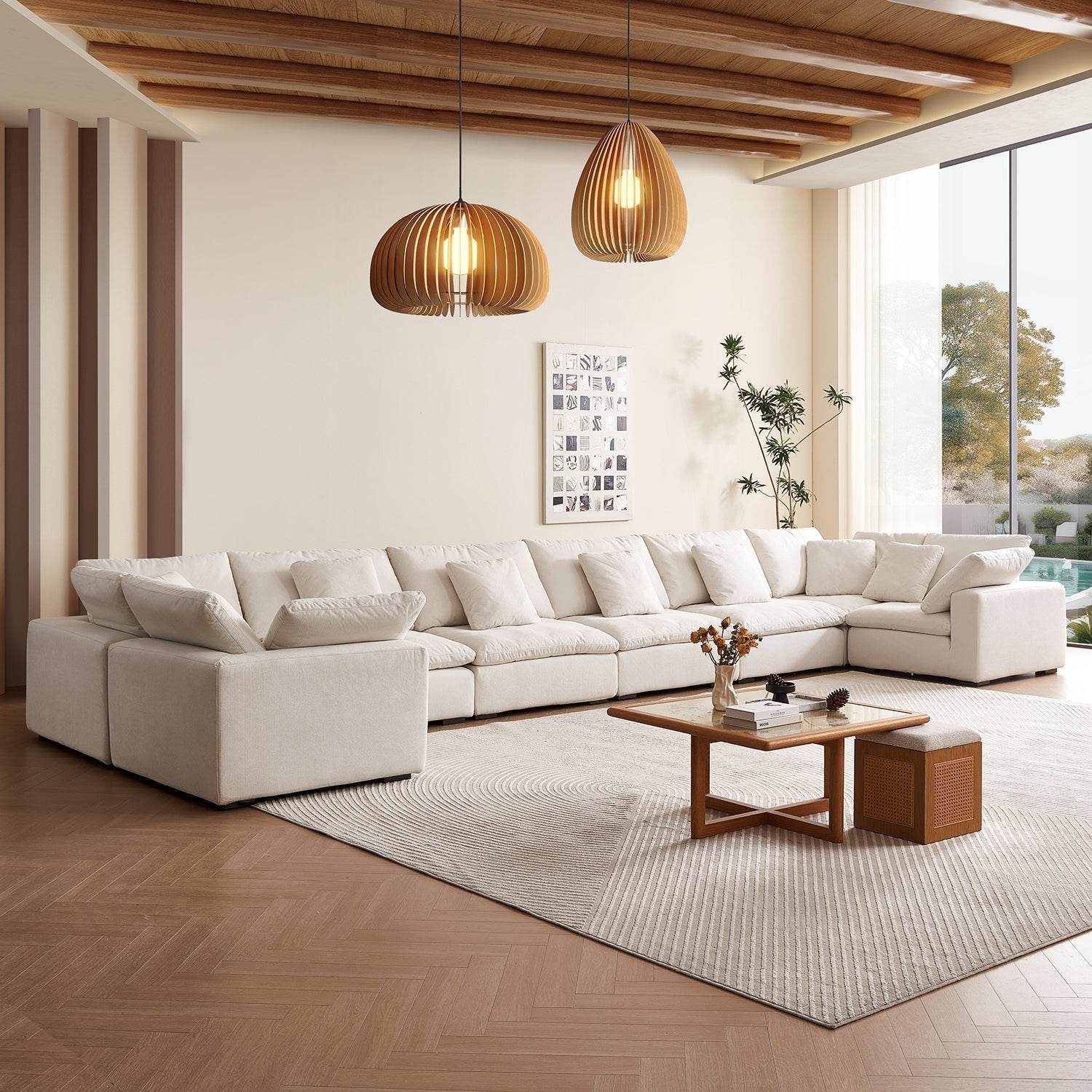 Malibu Cloud U Closed Sectional - Valyouweho