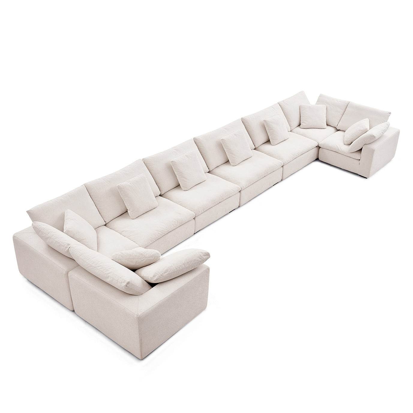 Malibu Cloud U Closed Sectional - Valyouweho