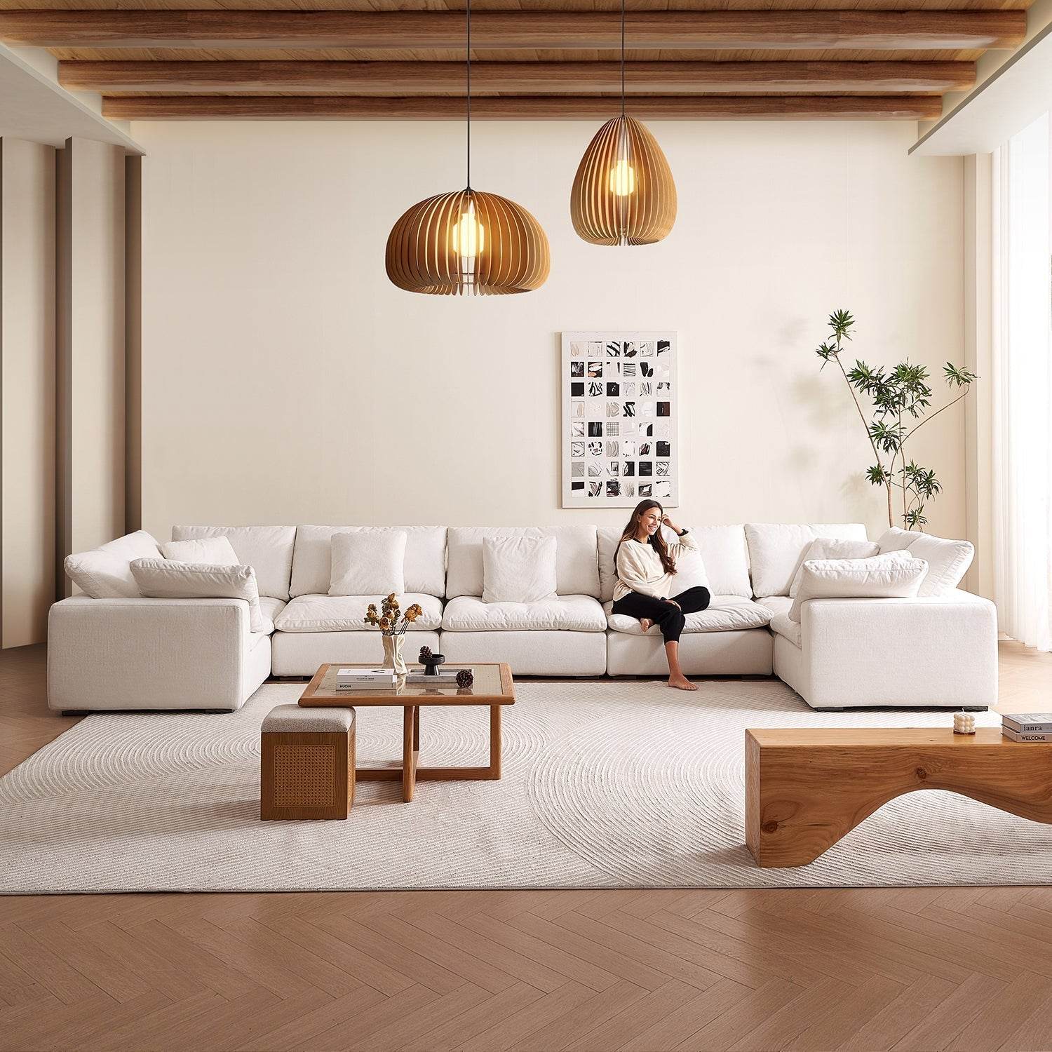 Malibu Cloud U Closed Sectional - Valyouweho