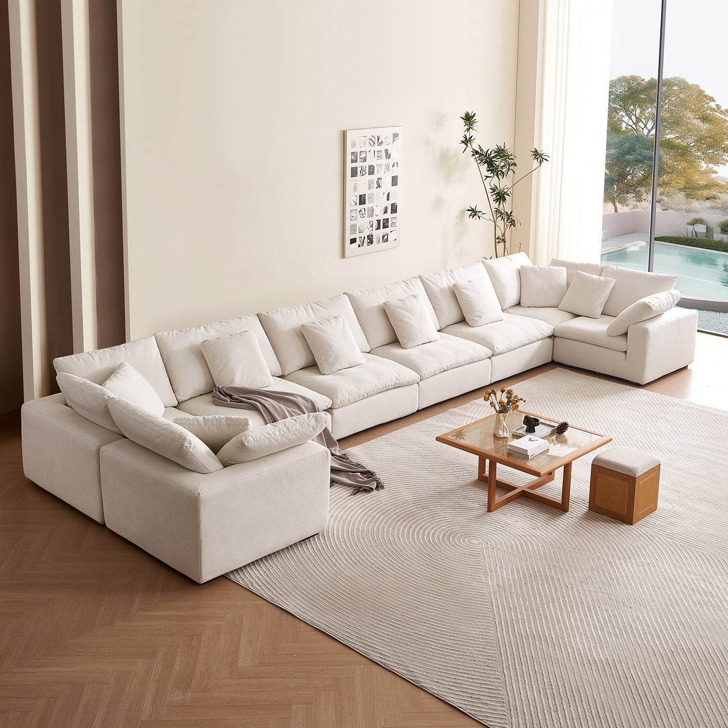 Malibu Cloud U Closed Sectional - Valyouweho