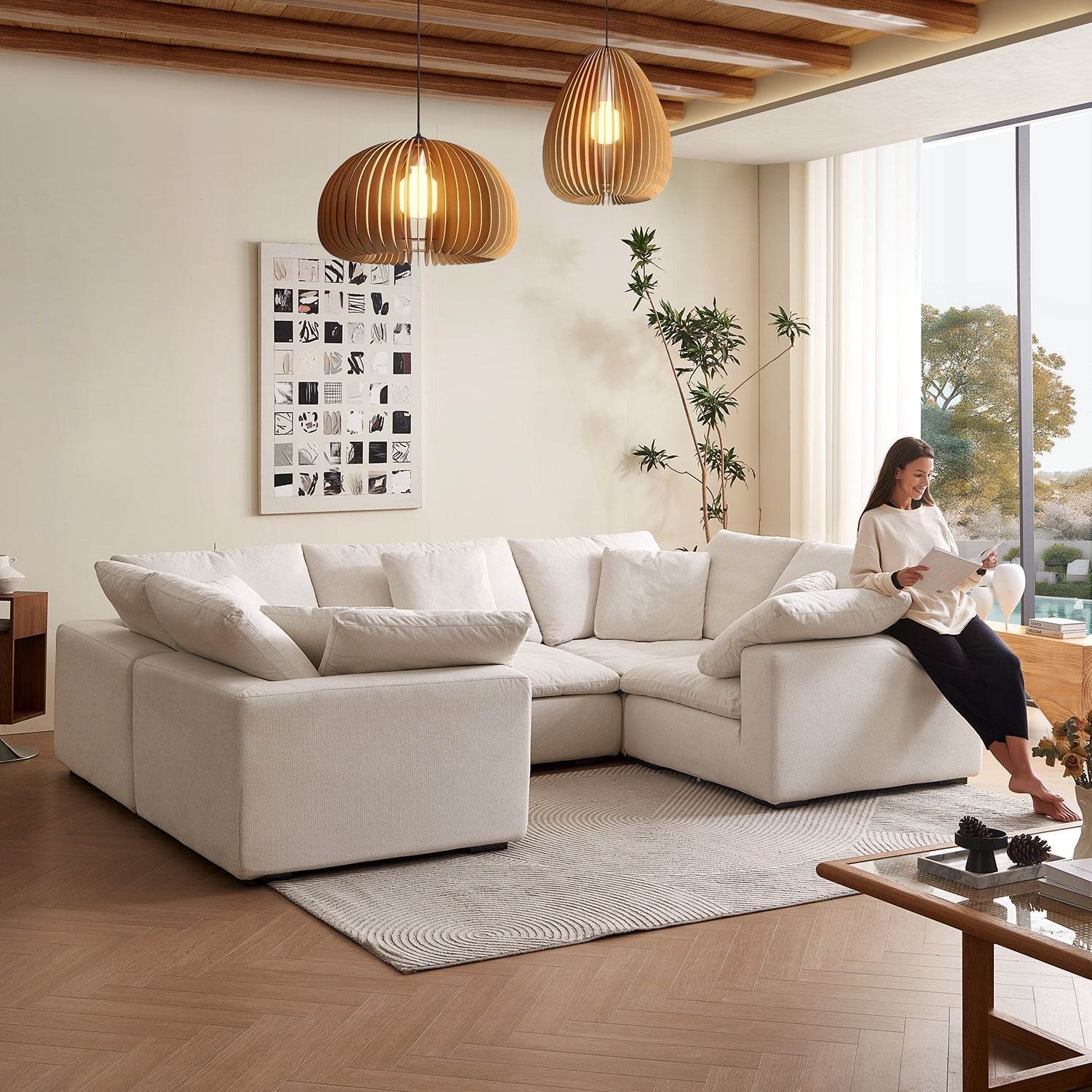 Malibu Cloud U Closed Sectional - Valyouweho