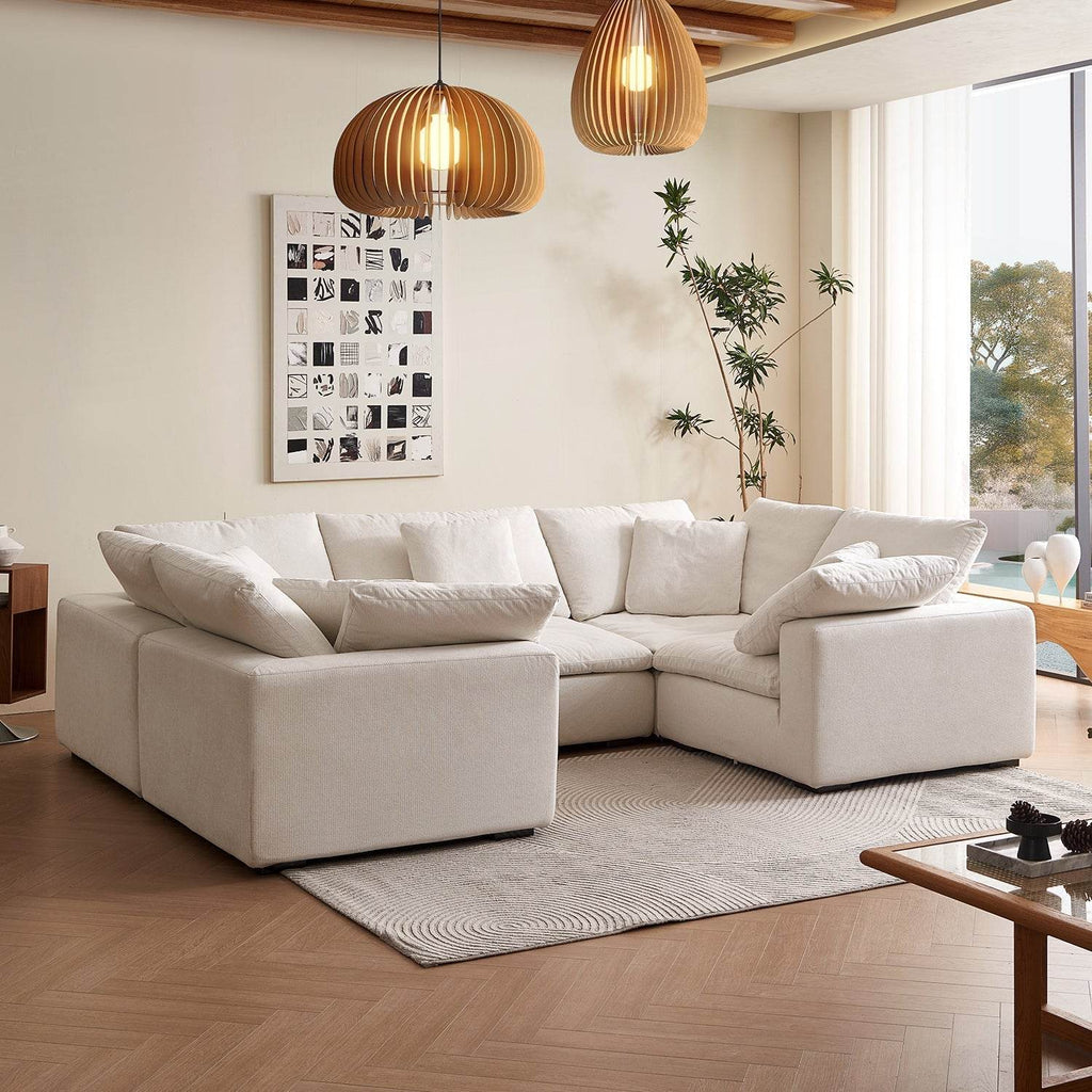 Malibu Cloud U Closed Sectional - Valyouweho