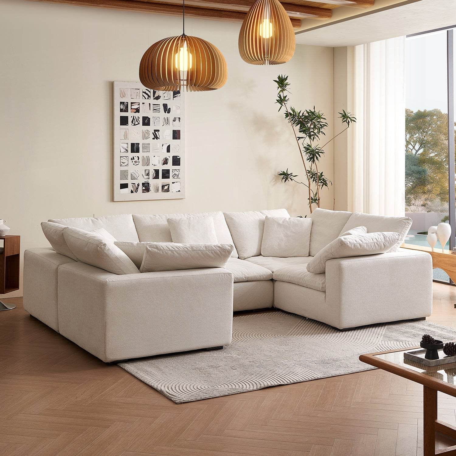 Malibu Cloud U Closed Sectional - Valyouweho