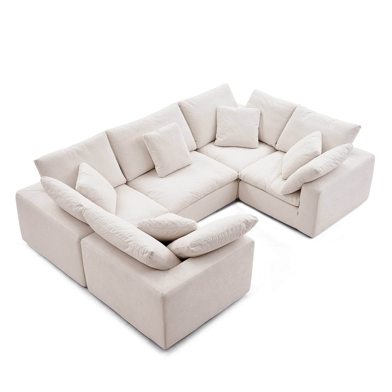 Malibu Cloud U Closed Sectional - Valyouweho