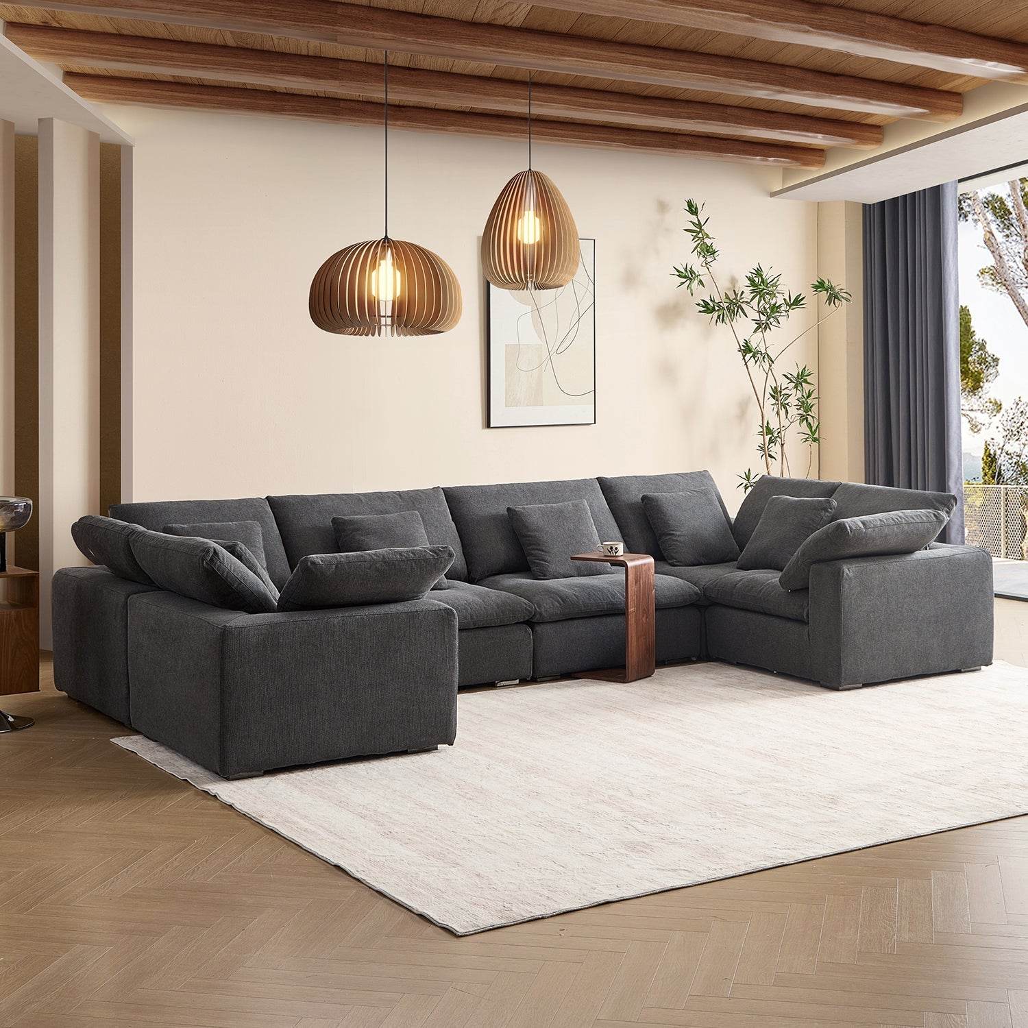 Malibu Cloud U Closed Sectional - Valyouweho