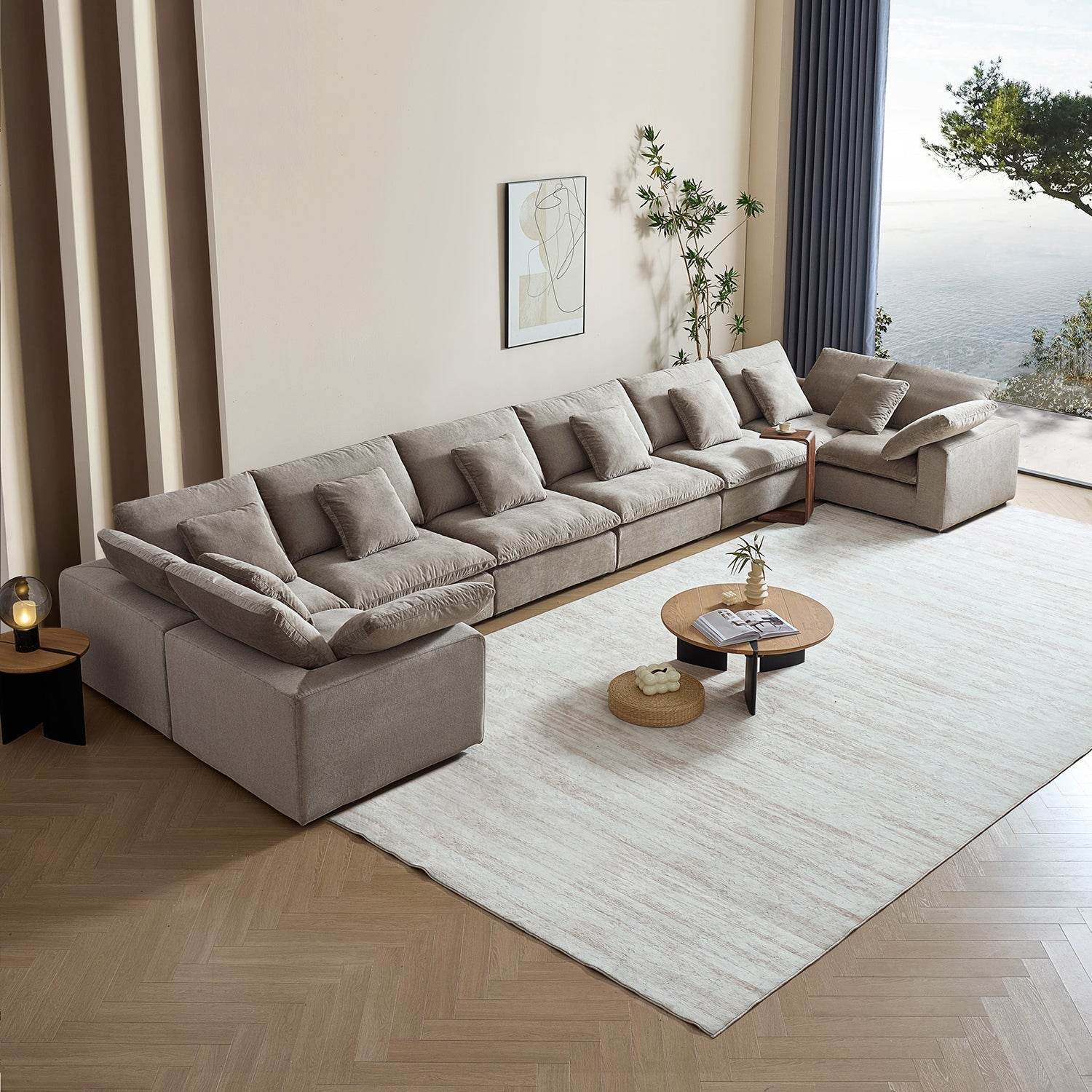 Malibu Cloud U Closed Sectional - Valyouweho