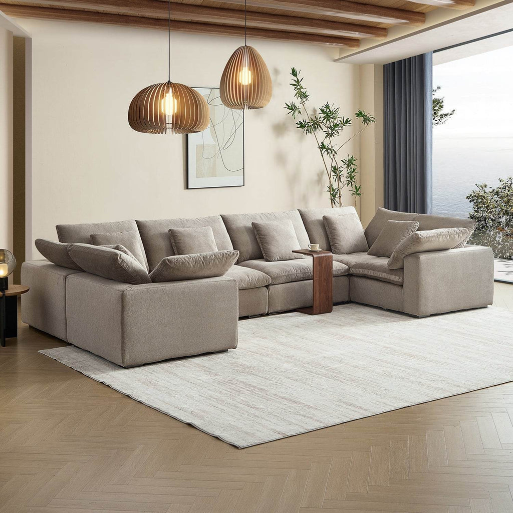 Malibu Cloud U Closed Sectional - Valyouweho