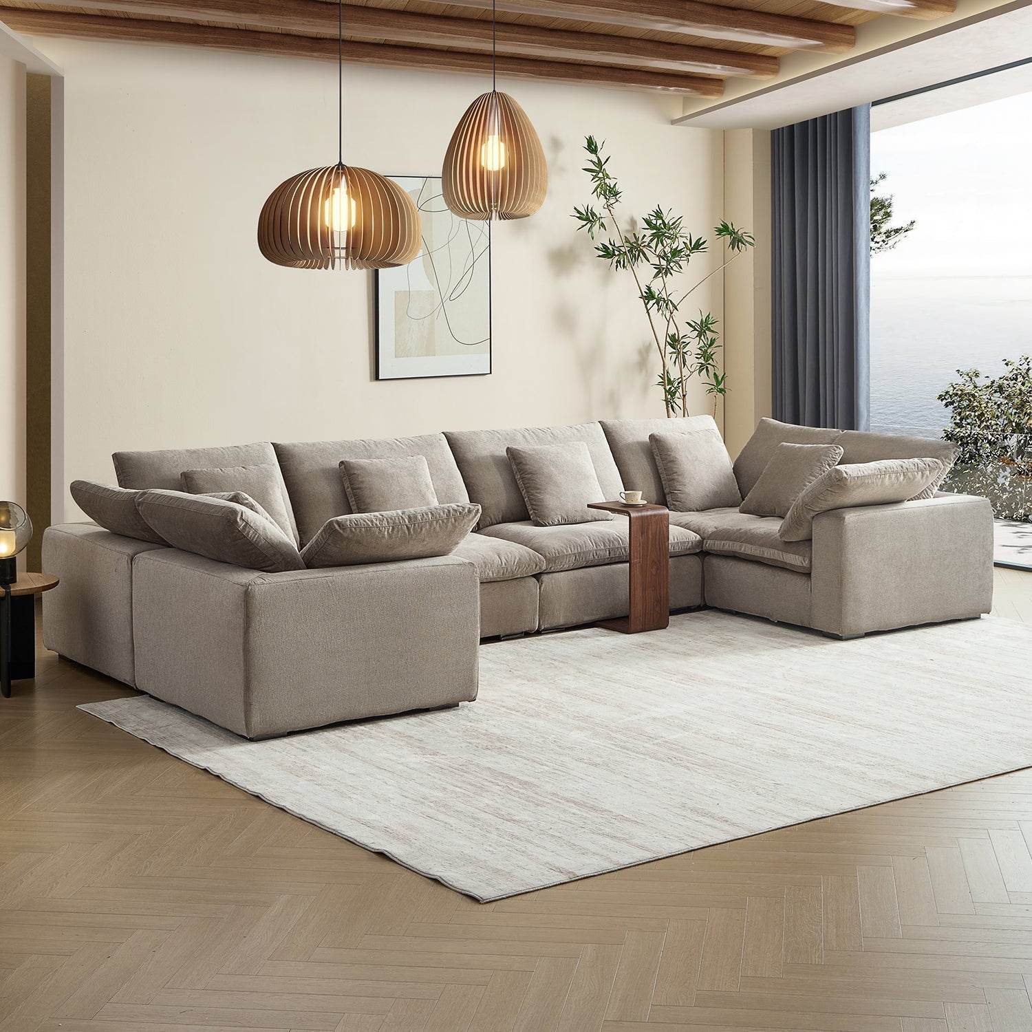 Malibu Cloud U Closed Sectional - Valyouweho