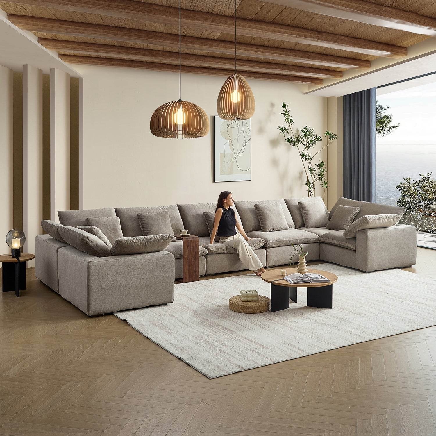 Malibu Cloud U Closed Sectional - Valyouweho